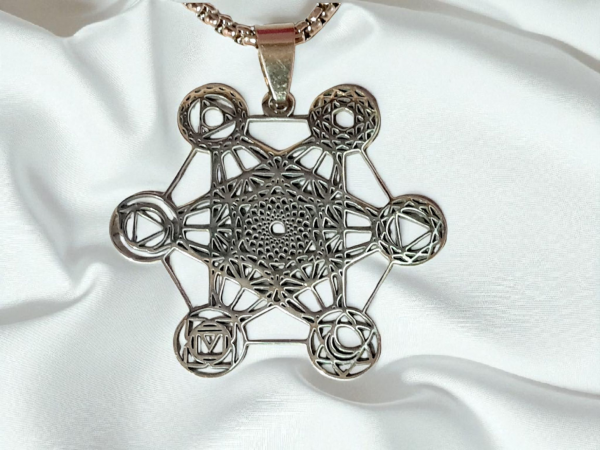 collier metatron doré acier inoxydable